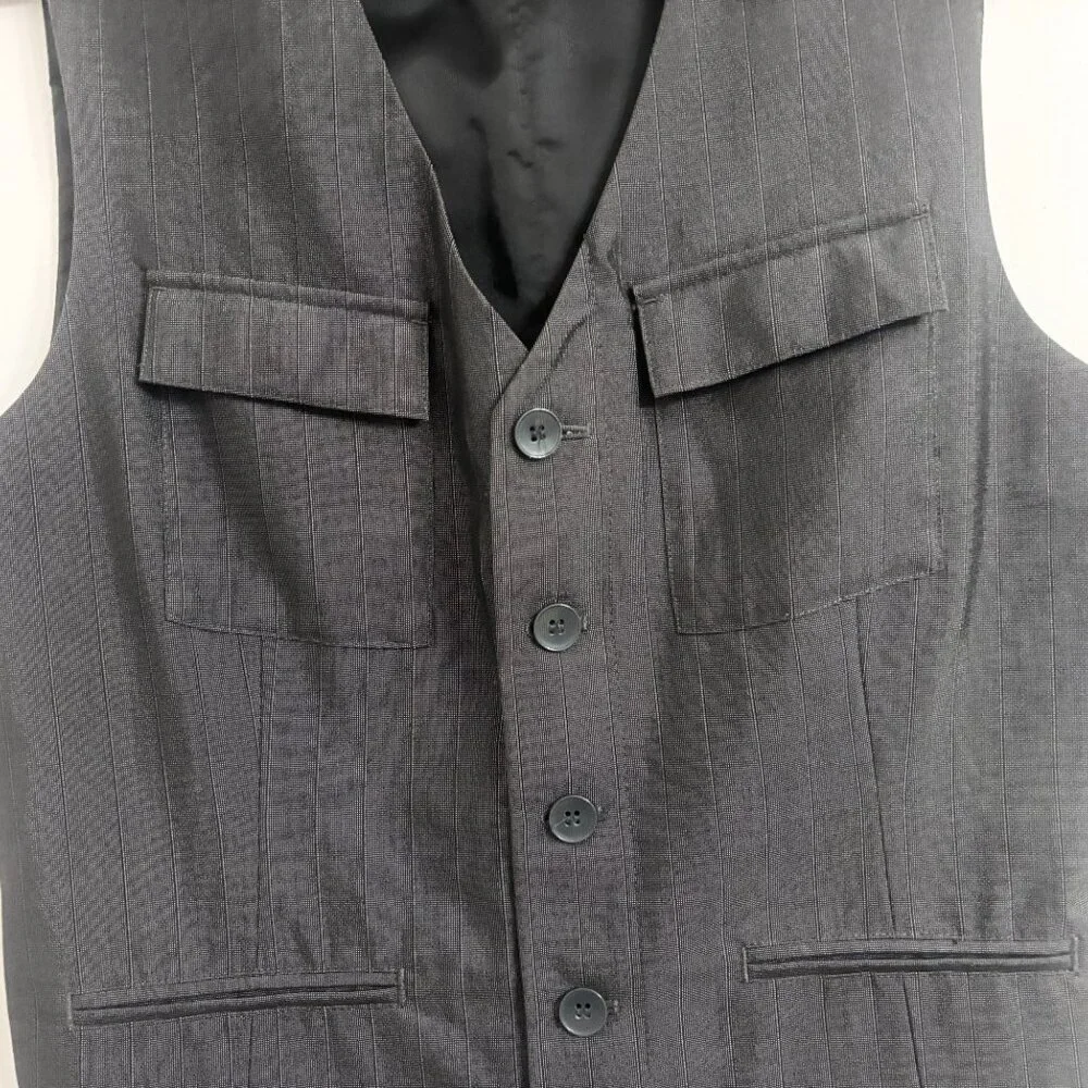 EUC Kenneth Cole Charcoal Gray Formal Vest - sz Small